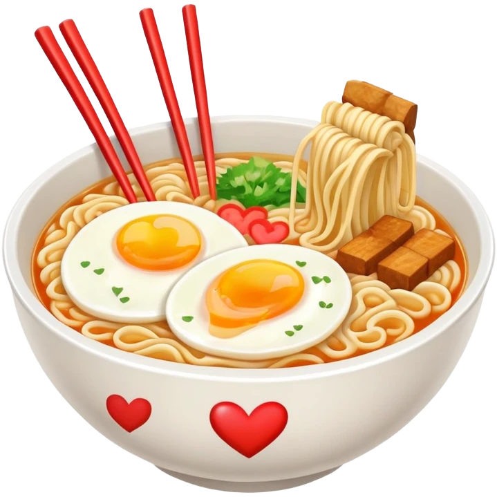 Ramen bowl with heart for 'Dynamite' by BTS emoji