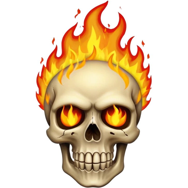 A skull burning with fire emoji