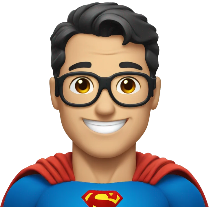 Superman Happy face emoji