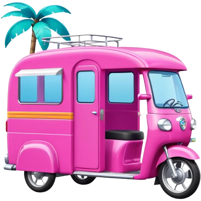 Barbie dream house Caravan motorbike tuk tuk  emoji