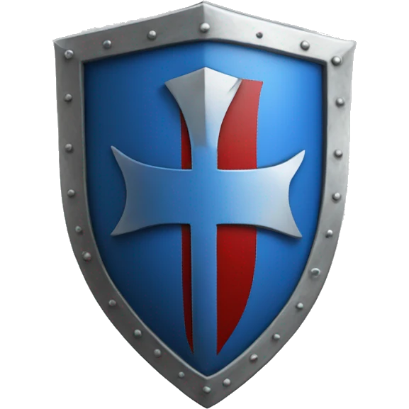 Crusader shield blue emoji