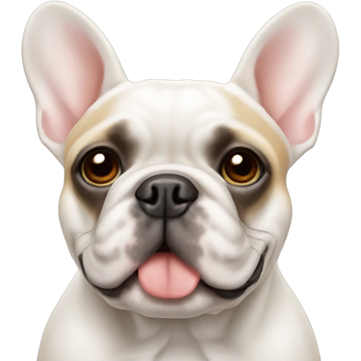 French Bulldog wearing a red hoodie emoji
