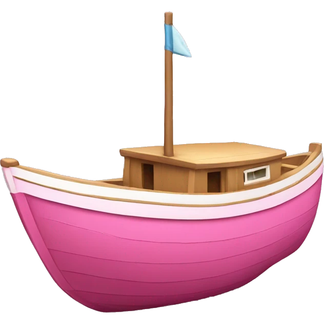 Pink boat emoji