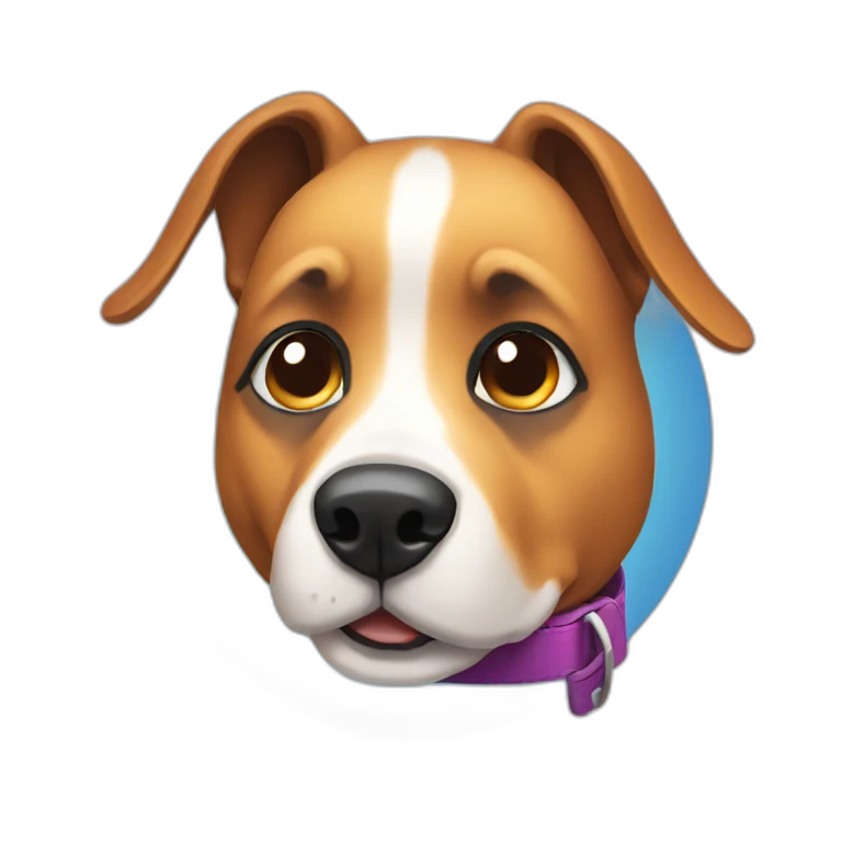 Colourful dog emoji