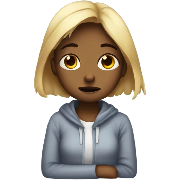 Create a sad girl who is sick  emoji