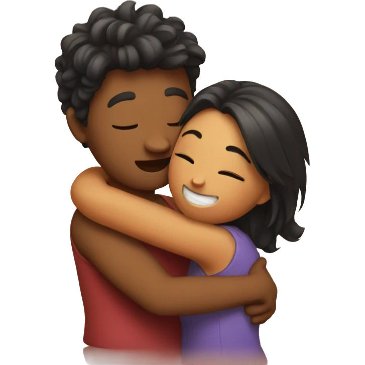 Hug couple emoji