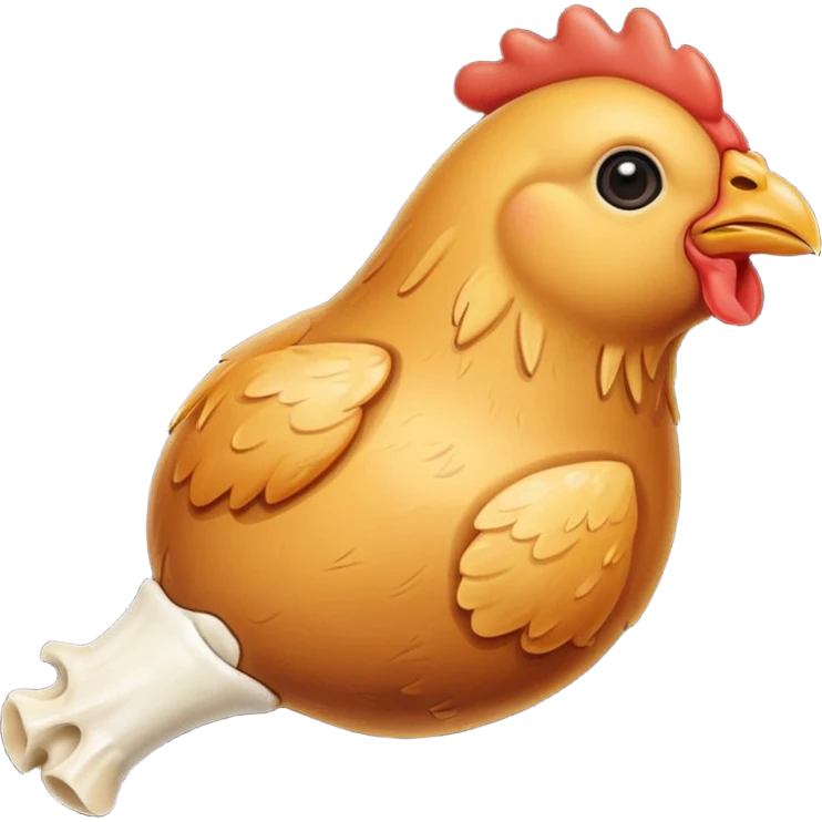 cute chickenleg emoji