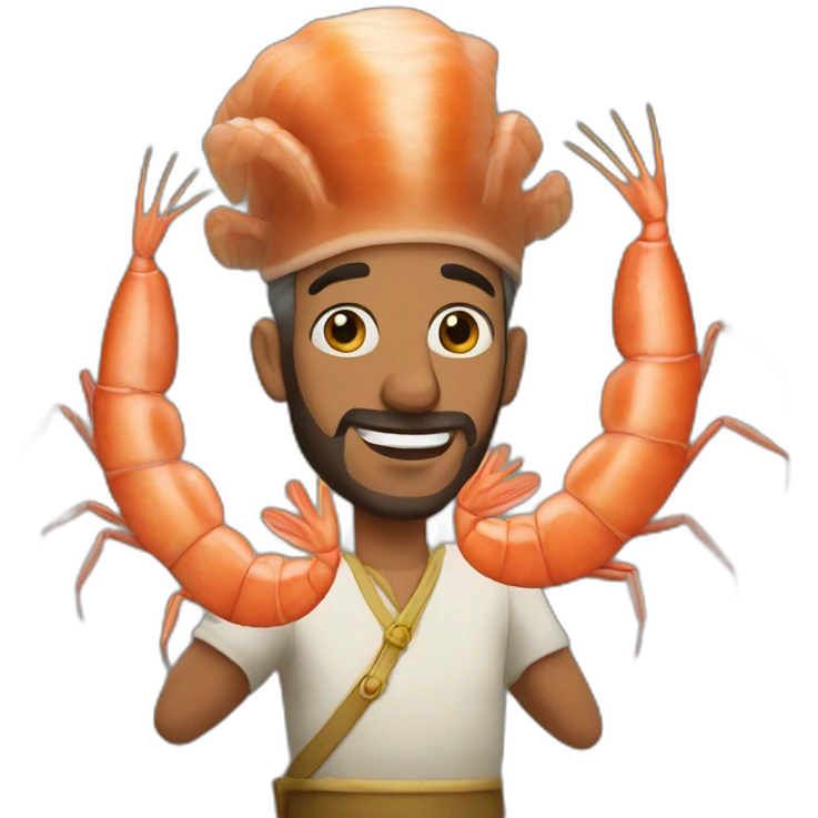 king prawn man emoji