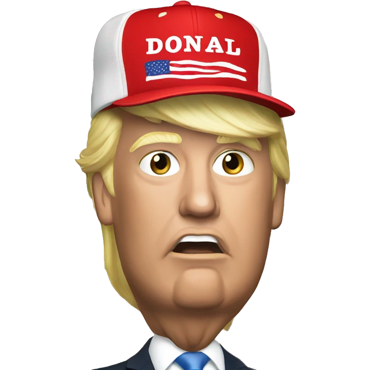 Donald trump wearing MAGA Cap emoji