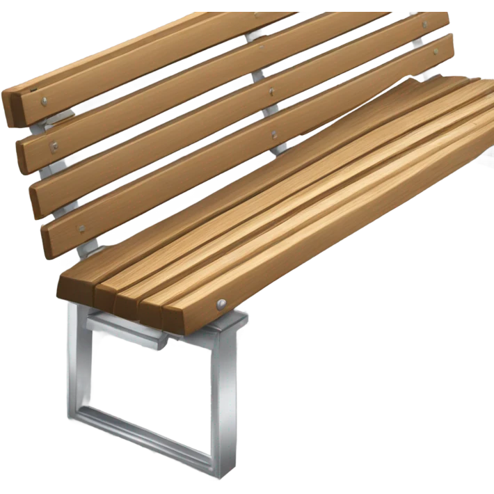 park bench front view emoji