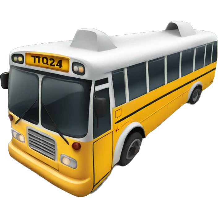 Bus near a sinkhole emoji