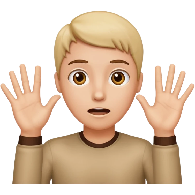 I am innocent hands up it was not me emoji