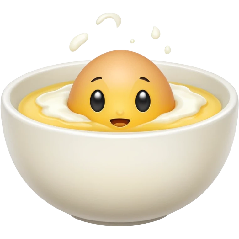 beaten egg in a bowl emoji