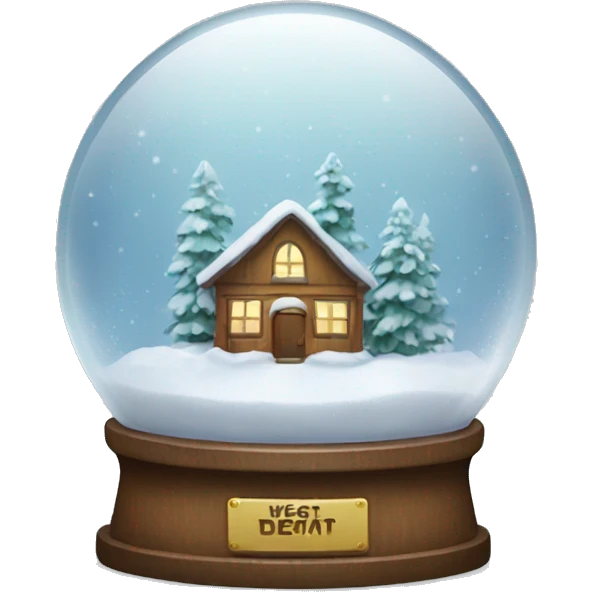 Realistic snow globe emoji