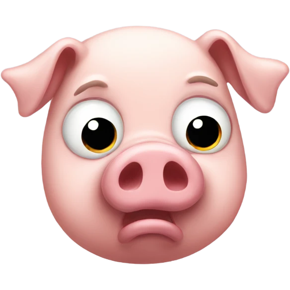 Sad pig emoji