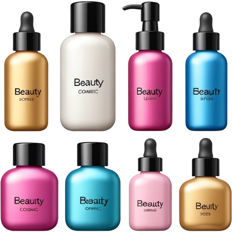 emoji of luxury brand labeled beauty products emoji