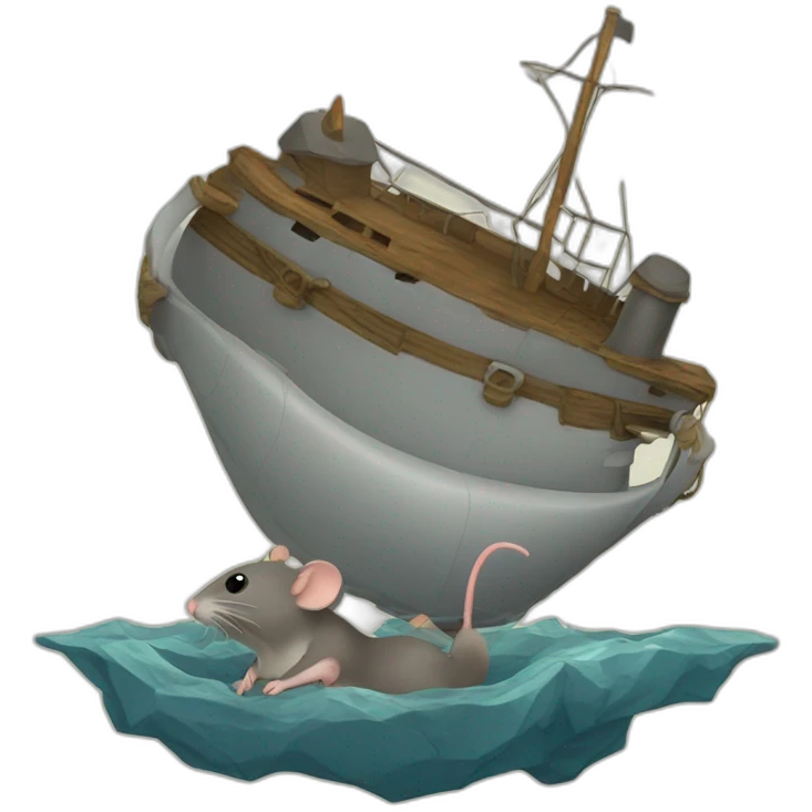 Rat sinking ship emoji