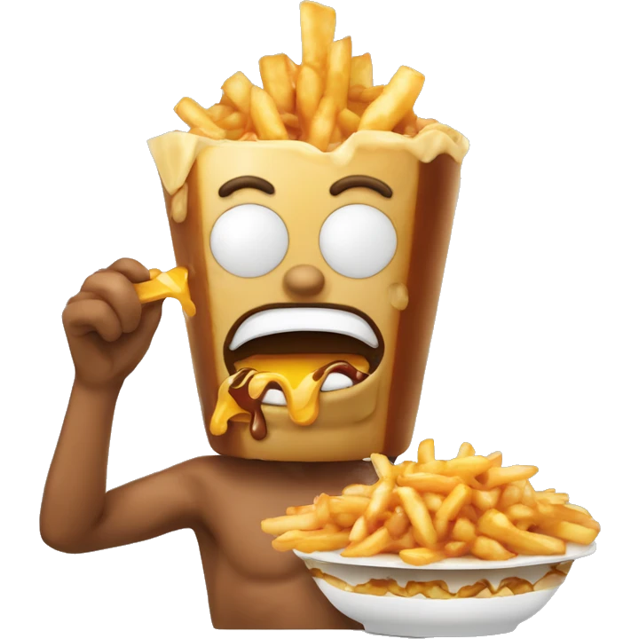 Poutine mange une poutine emoji