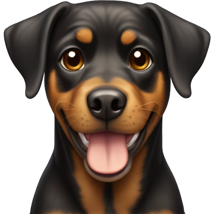 Little dog that its similar a dóberman or rottwieler emoji