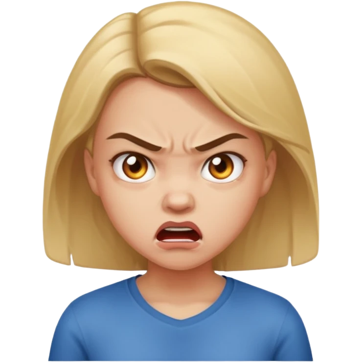 Mavi kızgın korkunç emoji  emoji