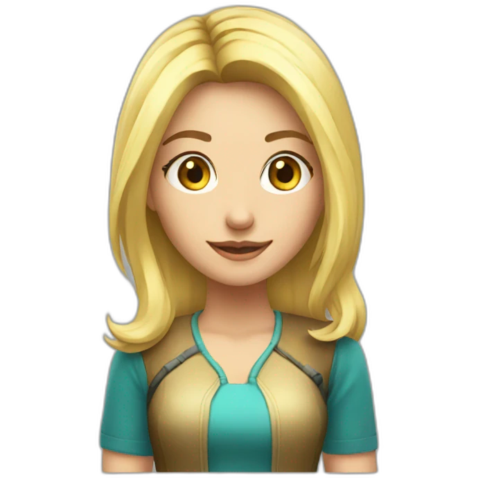 blond gaming girl emoji