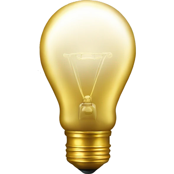 Lightbulb made of gold emoji
