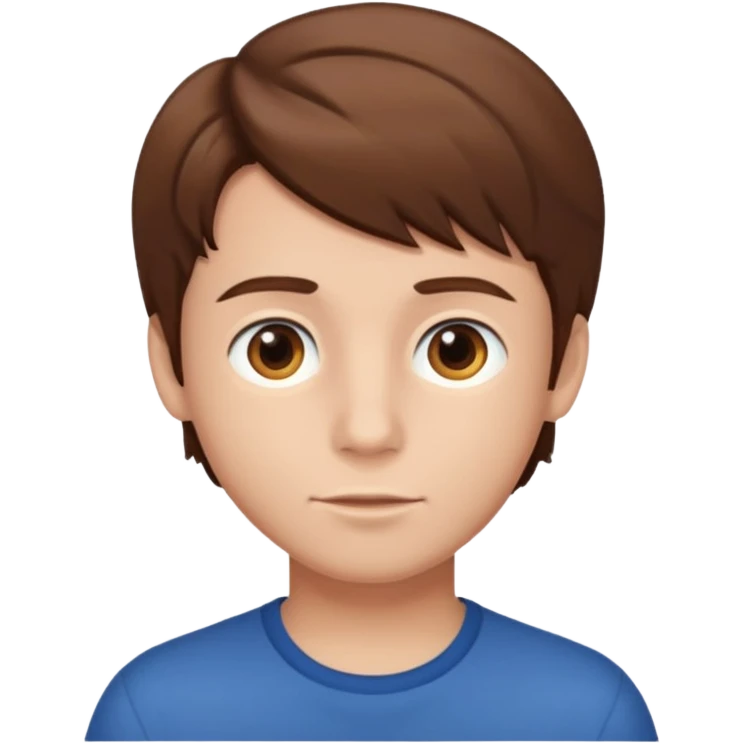Boy with brown hair  emoji