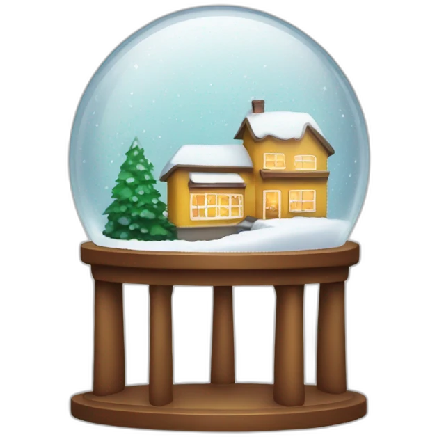 snowglobe with mastercard logo emoji