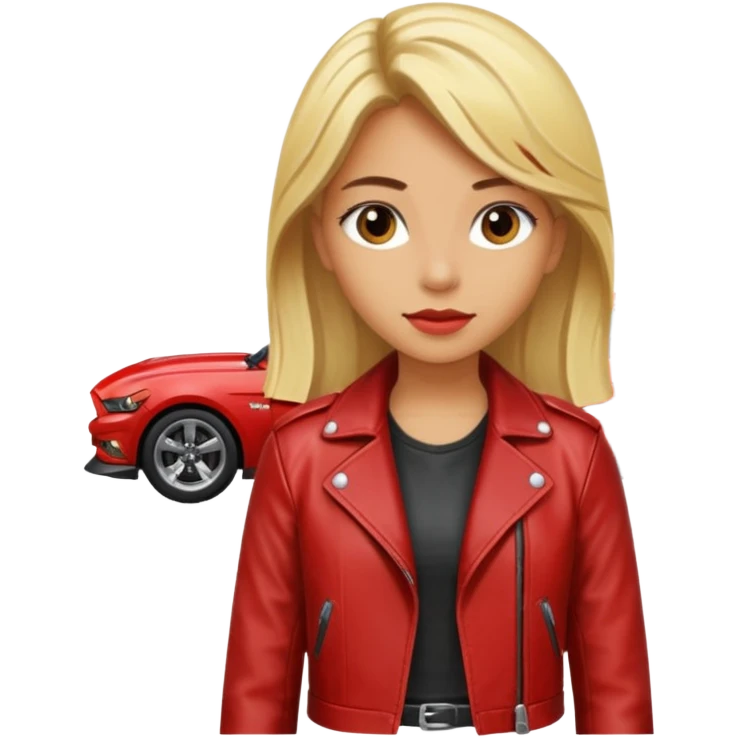 Blonde girl in Mustang  emoji