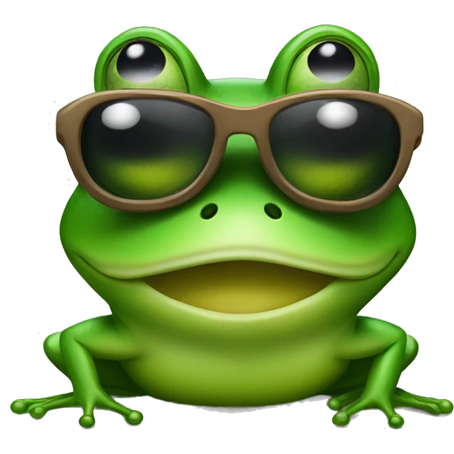 frog with sunglasses emoji