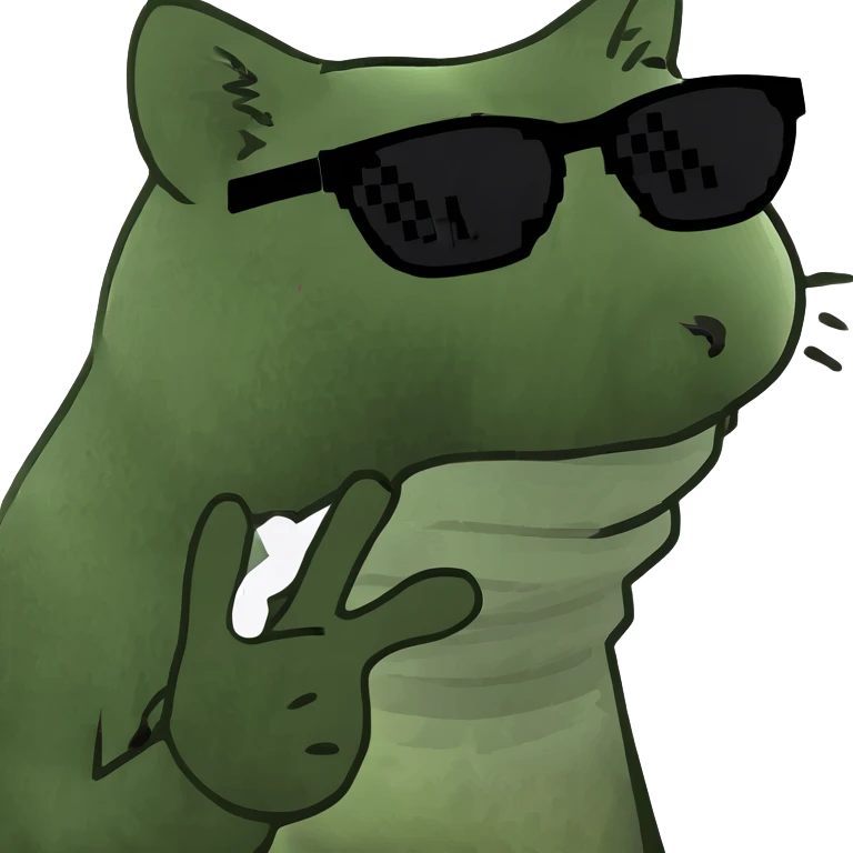 Cat with sunglasses emoji