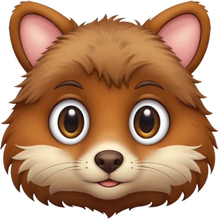 yuvarlak gözlüklü hayvan emoji