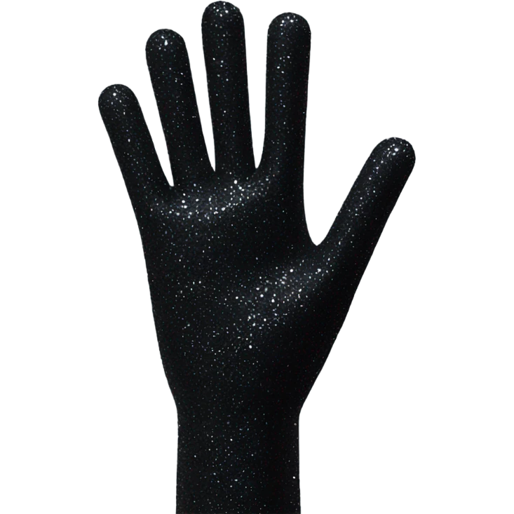 black sparkly elegant long gloves emoji