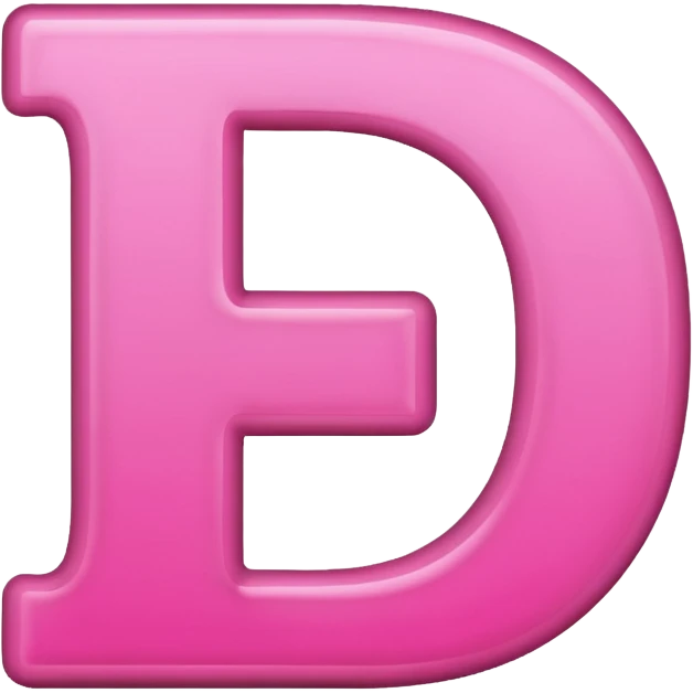 pink letter D emoji emoji
