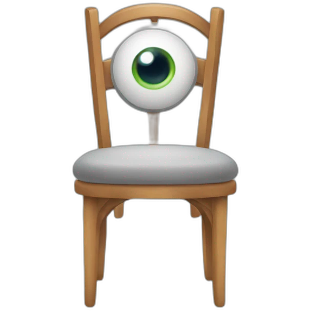 chair with eye emoji