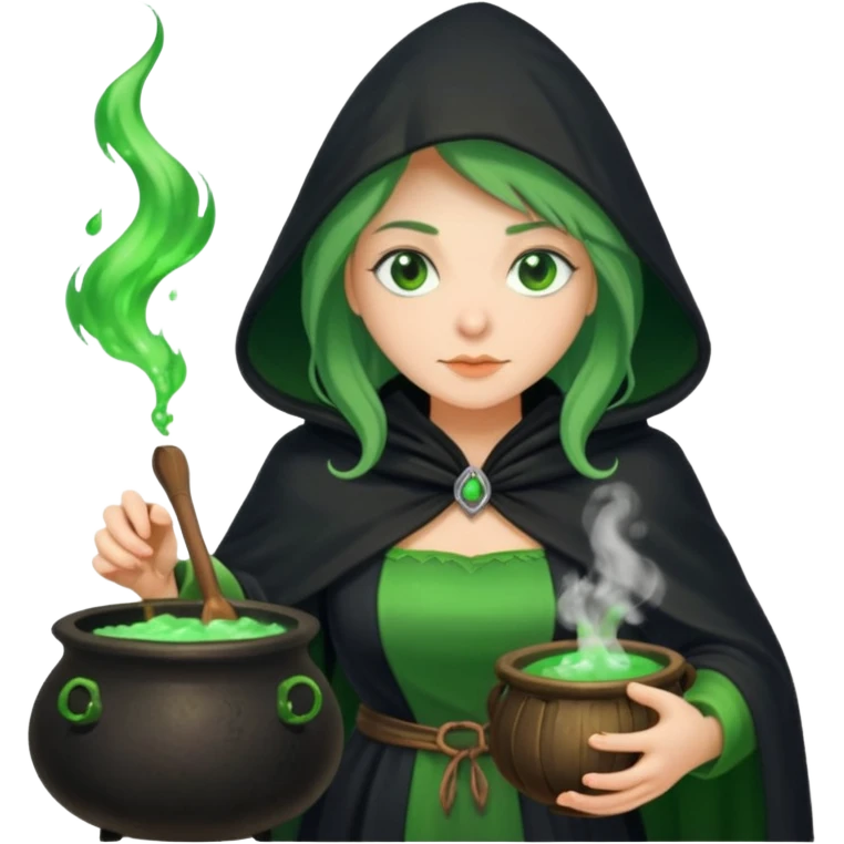 green witch cooking potion emoji