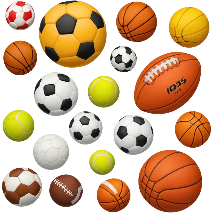 balls from different sports emoji