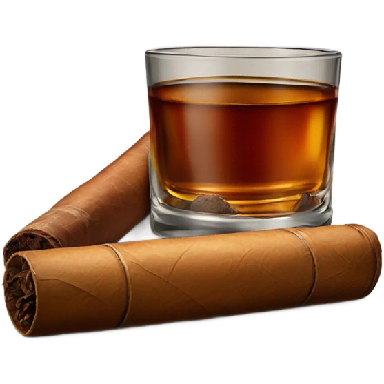 Bourbon and cigars emoji