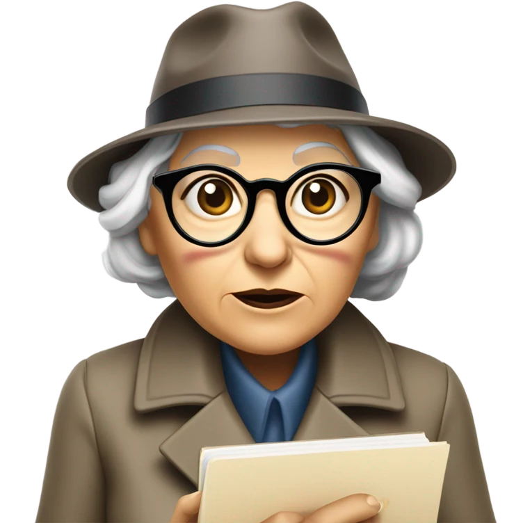 grandma investigator emoji