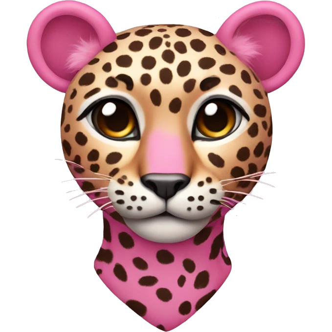 pink hert with leopard pattern emoji