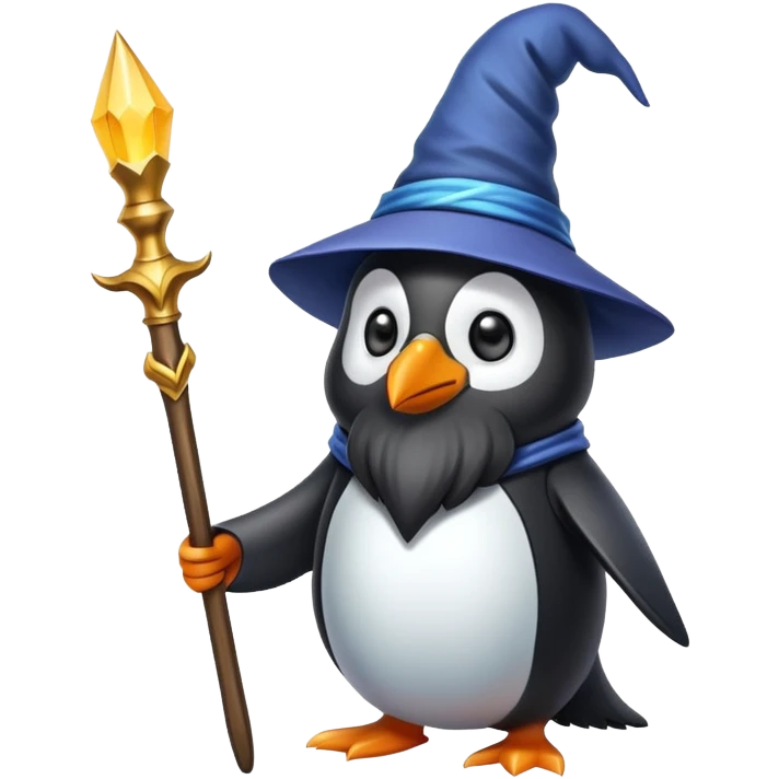 Penguin Wizard emoji