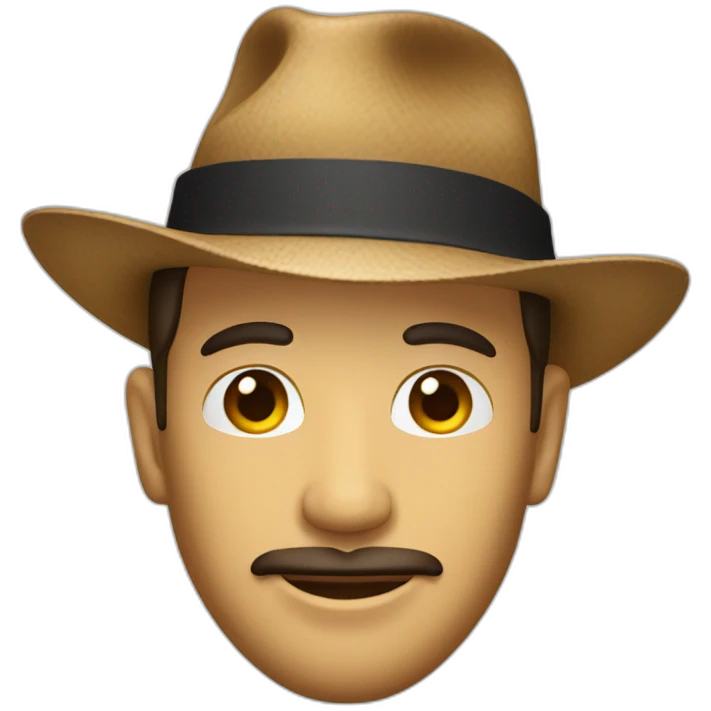 panama hat man emoji