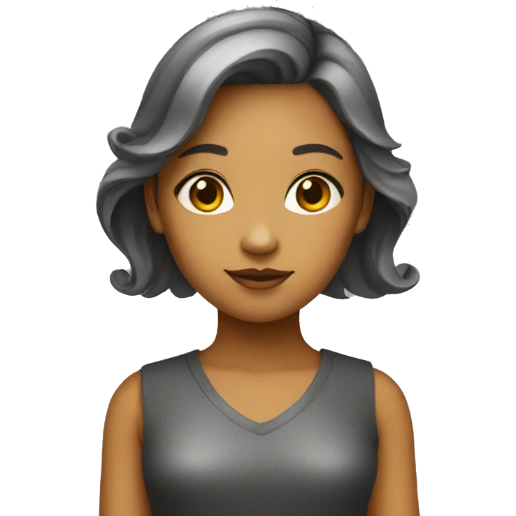 girl in a dress the color of asphalt with road markings emoji
