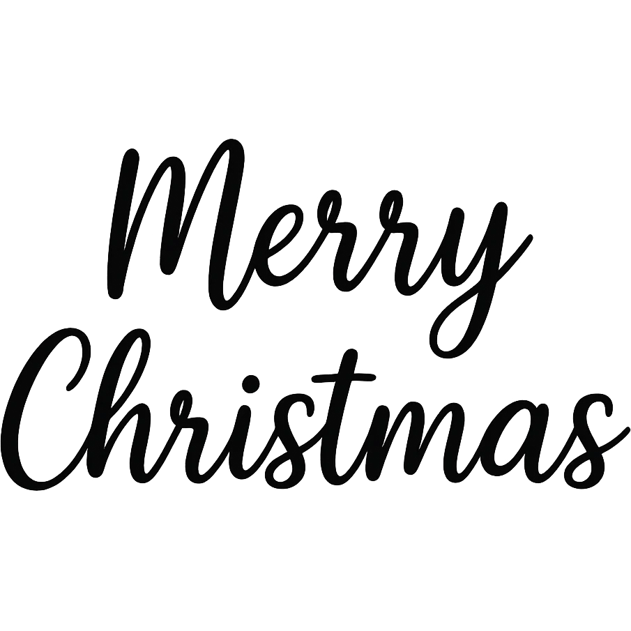 Merry christmas text, remove background, better font emoji