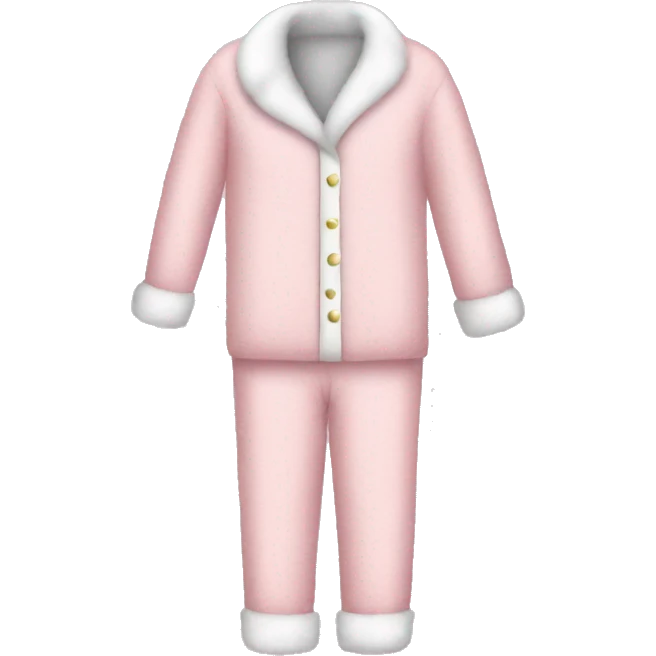 Light pink fuzzy Christmas pajamas emoji