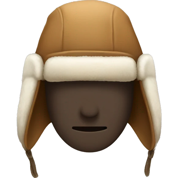 Trapper hat with ear flaps emoji