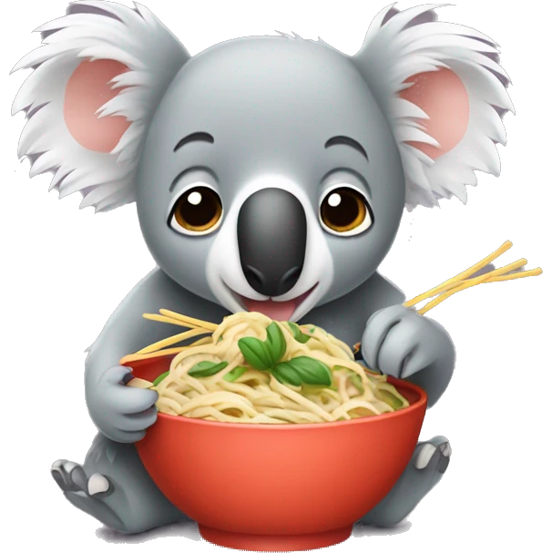 Koala eating spaghetti  emoji