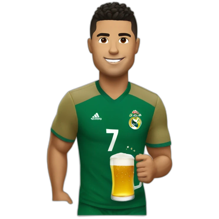 ronaldo drink beer emoji