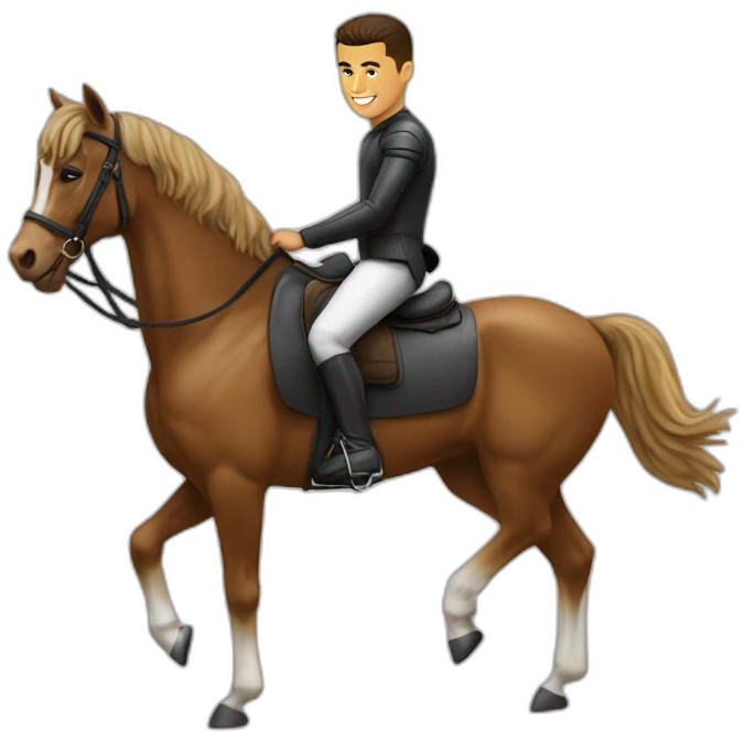 Ronaldo sur un cheval  emoji
