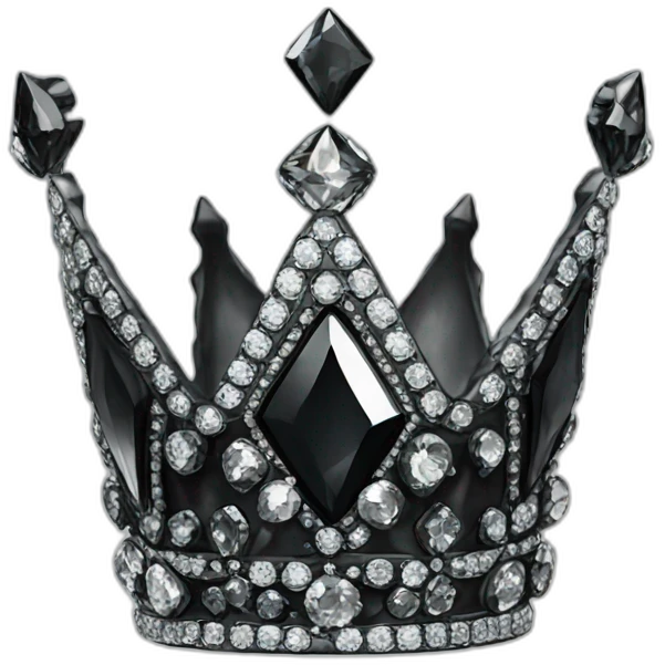 Black diamond crown emoji